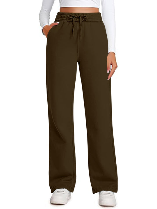 Damen Lässige Freizeithose mit weitem Schnitt und elastischem Bund R&B