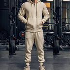 Herren Sportliches Freizeit-Set mit Kapuze und Reißverschluss R&B