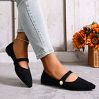 Damen Elegante Slingback-Ballerinas mit modischem Perlen-Detail R&B
