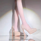 Damen elegante High Heel Pumps mit glänzender Lackoberfläche R&B