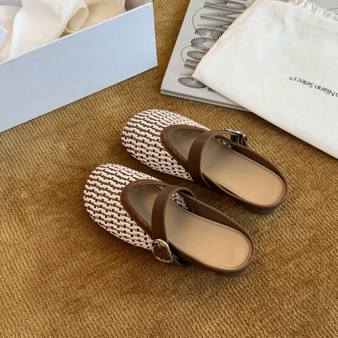 Damen Komfortable Clogs mit modischem Flechtmuster und anpassbarem Riemen R&B
