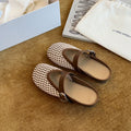 Damen Komfortable Clogs mit modischem Flechtmuster und anpassbarem Riemen