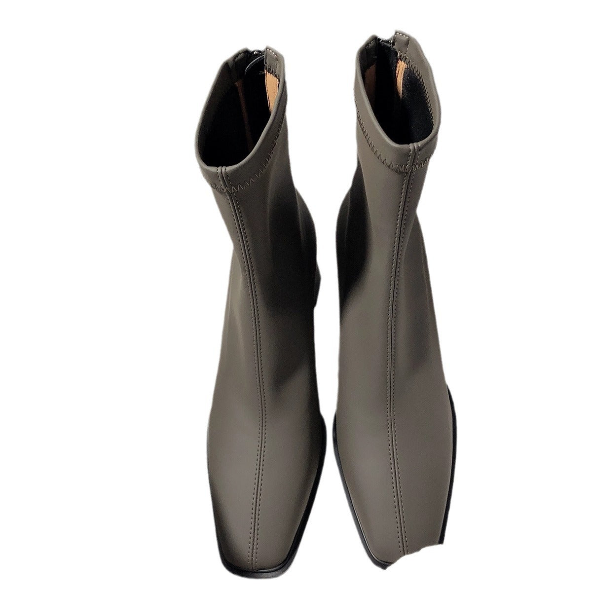 Damen elegante Ankle Boots mit stabiler Blockabsatz und flexiblem Innenfutter R&B