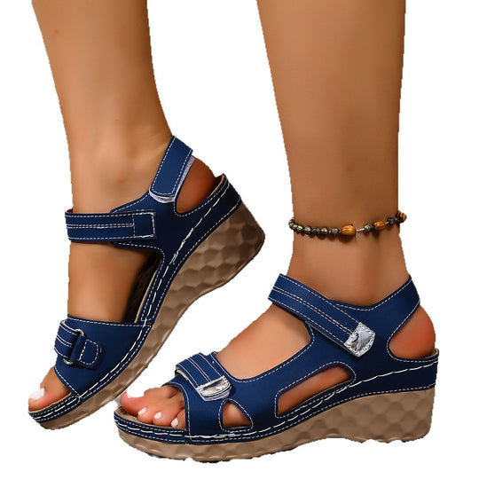 Damen Komfortable und stilvolle Wedge-Sandalen mit verstellbaren Riemen R&B