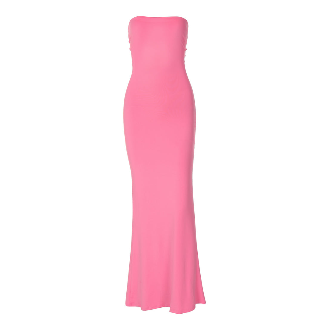 Damen Figurbetontes Maxikleid ohne Träger R&B