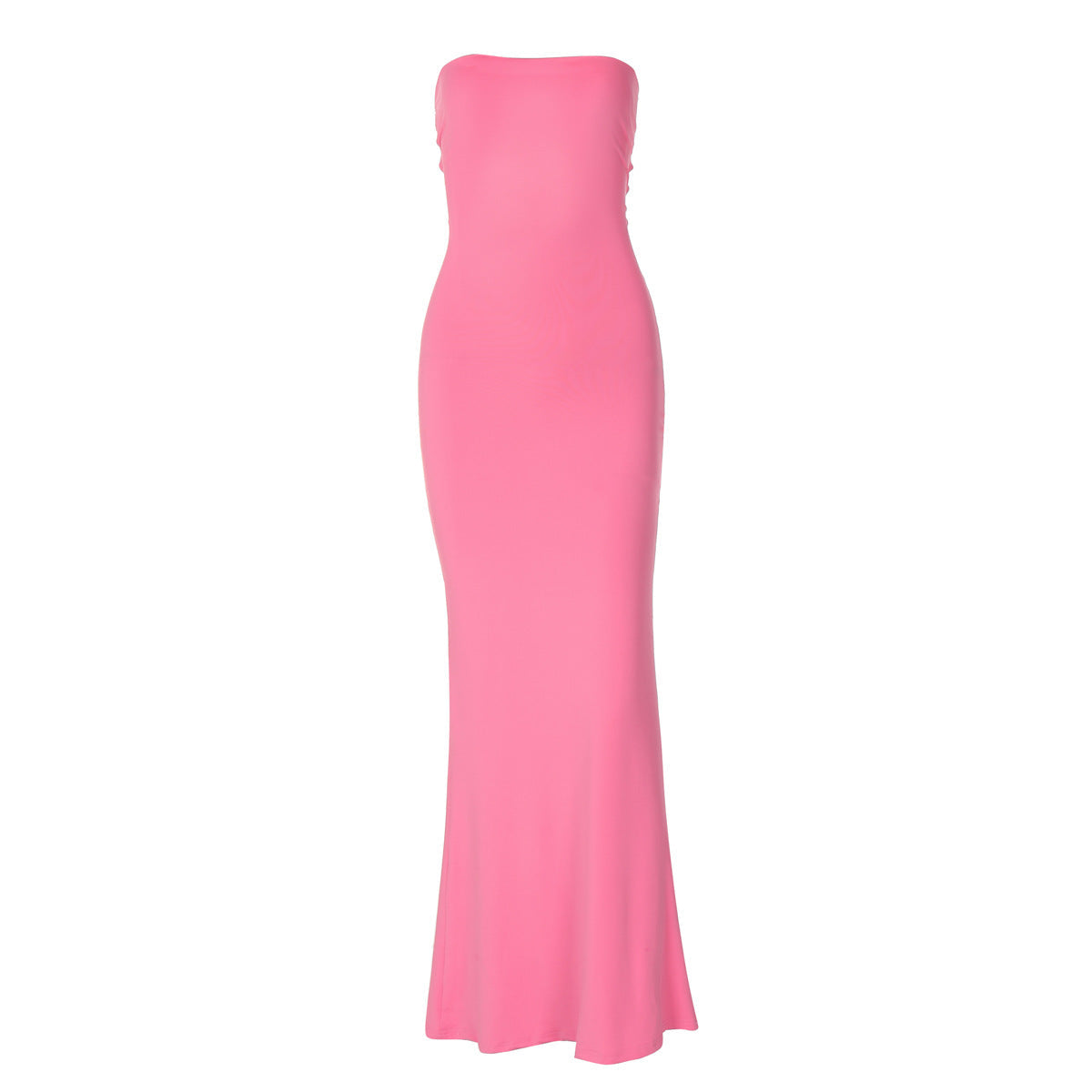 Damen Figurbetontes Maxikleid ohne Träger R&B