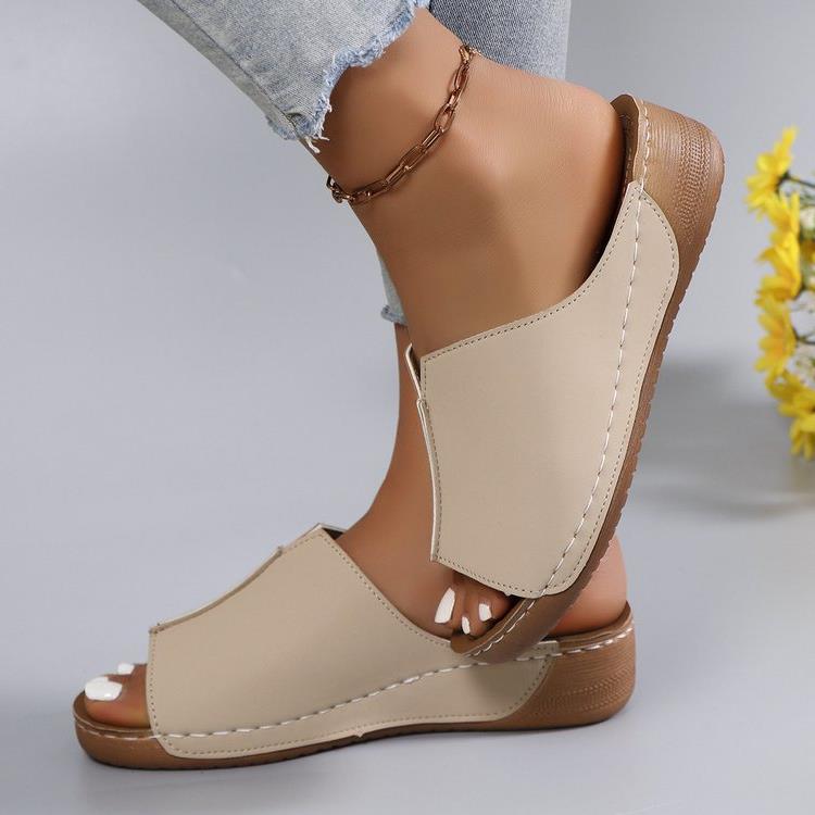 Damen entspannte Zehentrenner-Sandalen mit weichem Fußbett R&B