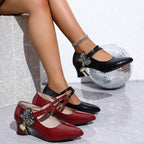 Damen elegante Abendpumps mit funkelnder Schmetterlingsapplikation R&B