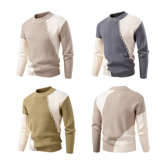 Herren modischer Strickpullover mit einzigartigem Zopfmuster und modernem Design R&B