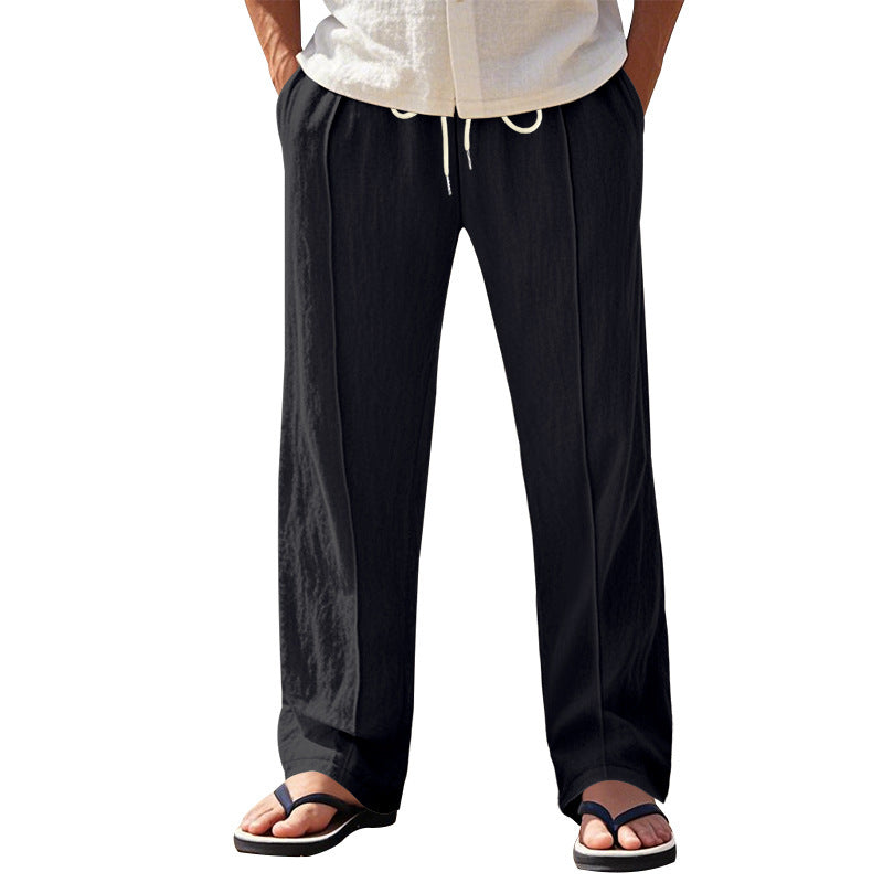 Herren Luftige Strandhose mit verstellbarem Kordelzug und seitlichen Taschen R&B