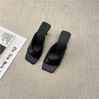Damen elegante Mules mit geschwungenem Design R&B