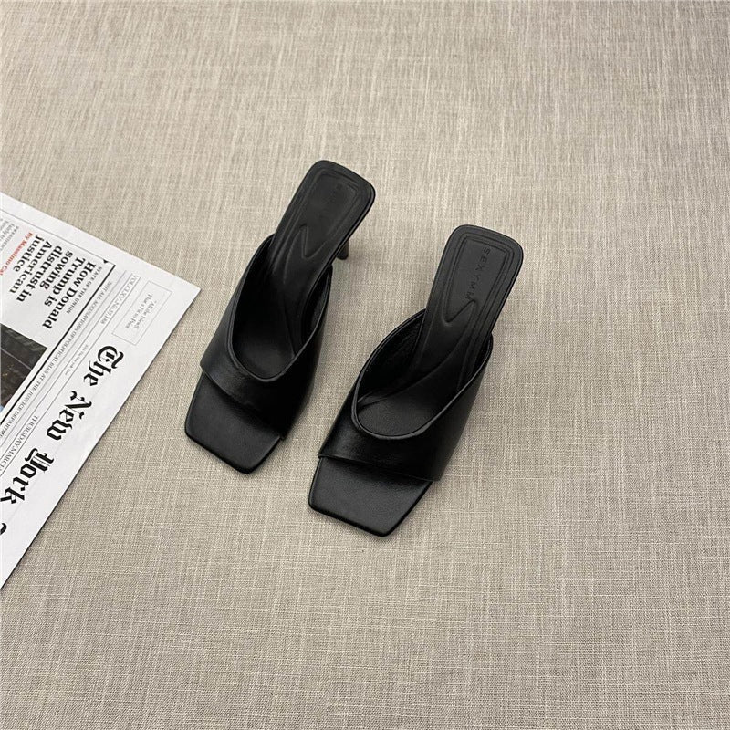 Damen elegante Mules mit geschwungenem Design R&B