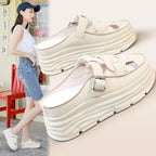 Damen Platform Mules mit modischem Schnallen-Design und atmungsaktivem Obermaterial R&B