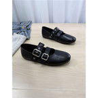 Damen Komfortable Ballerinas mit Schnallen R&B