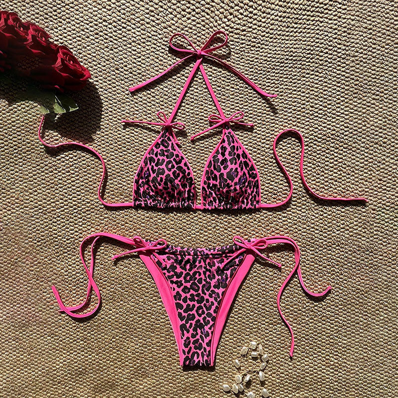 Damen Triangel-Bikini mit verspieltem Safari-Design R&B