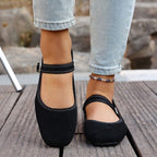 Damen Elegante Ballerinas mit verstellbarem Riemen R&B