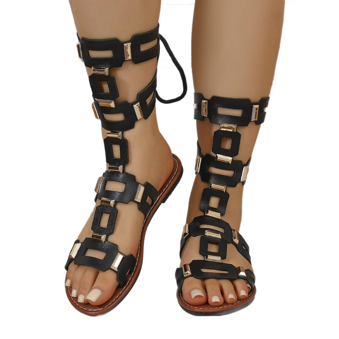 Damen Gladiatorsandalen mit modischer Schnallenverzierung R&B