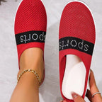Damen Sportliche Slip-On Sneakers mit atmungsaktivem Obermaterial und dämpfender Sohle R&B