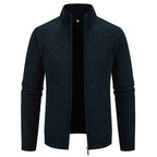 Herren Strickjacke mit modernem Karomuster R&B