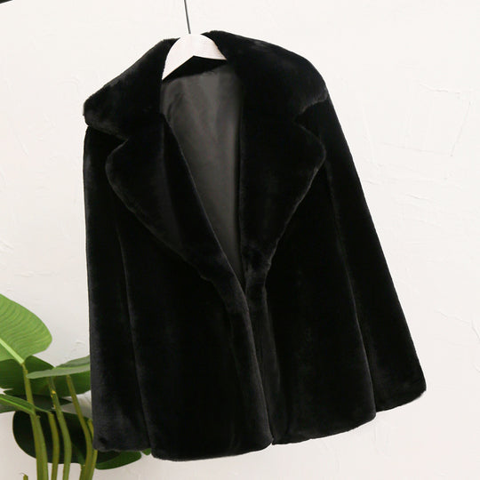 Damen Flauschiger Kuschel-Mantel R&B