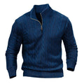 Herren Strickpullover mit hohem Kragen und strukturiertem Zopfdesign R&B