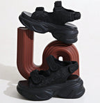Damen Glamouröse Plateau-Sandalen mit verstellbaren Riemen und funkelnden Applikationen