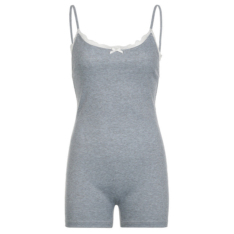 Damen Komfortabler Body mit feiner Spitzenverzierung R&B