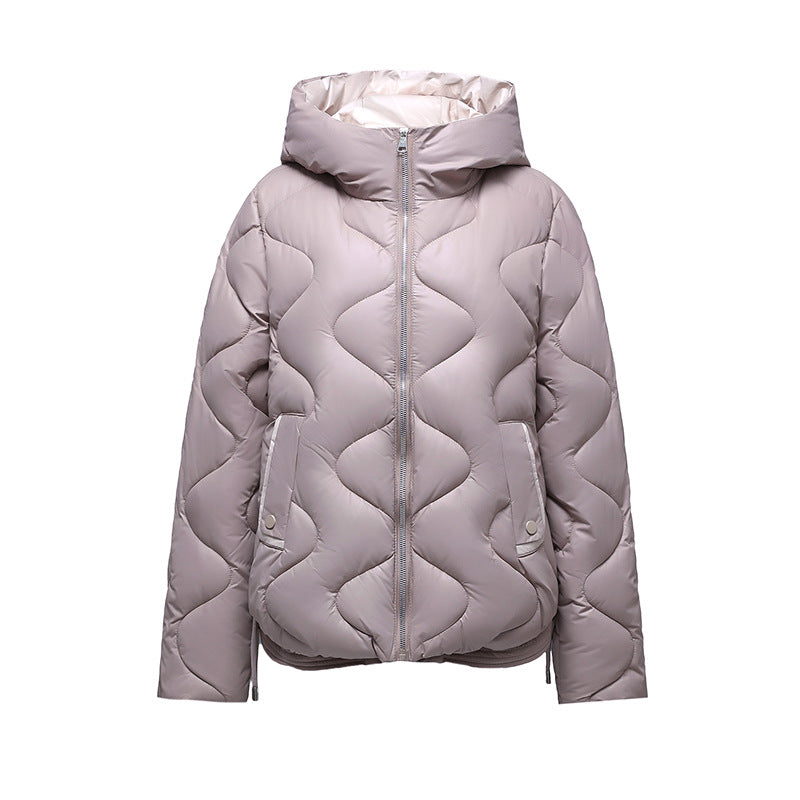 Damen isolierte Pufferjacke mit hohem Kragen und praktischen Reisverschlusstaschen R&B