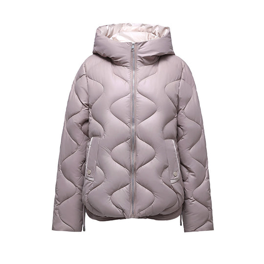 Damen isolierte Pufferjacke mit hohem Kragen und praktischen Reisverschlusstaschen R&B