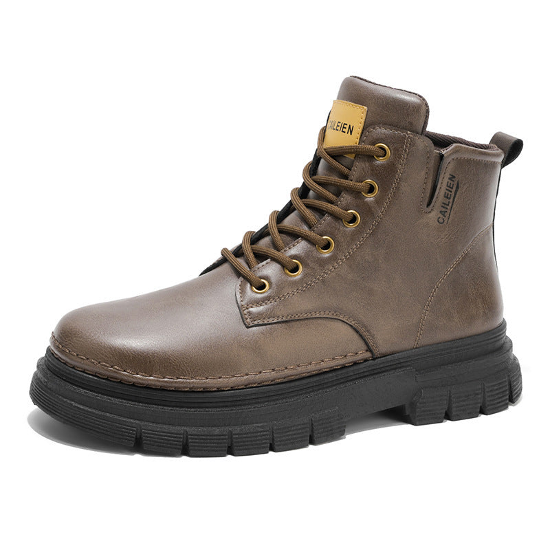 Herren Robuste Stiefeletten mit rutschfestem Sohlenprofil und warmem Innenfutter