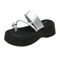 Damen Plateau-Sandalen mit funkelndem Schmuckdetail R&B