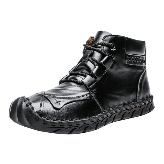Damen elegante und bequeme Lederstiefeletten R&B