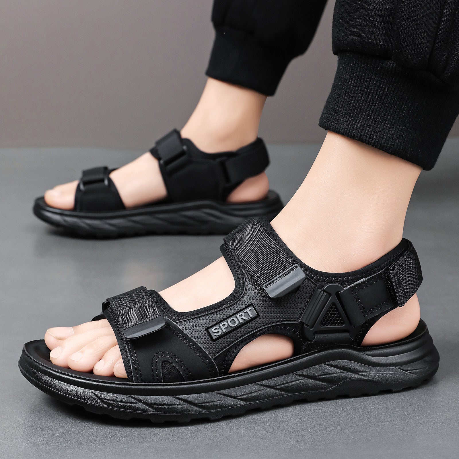 Damen Sportliche Sandalen mit verstellbaren Riemen und rutschfester Sohle