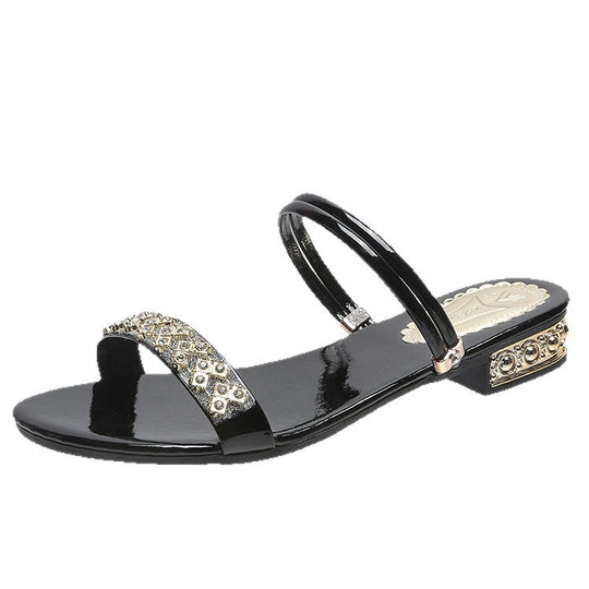 Damen Glitzernde Riemchen-Sandalen mit eleganten Verzierungen R&B