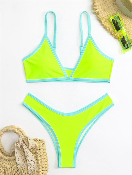 Damen Triangel-Bikini mit eleganter Naht und sportlichem Schnitt R&B