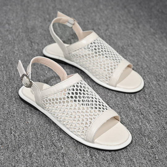 Damen Bequeme und luftige Sandalen mit Netzdesign und ergonomischer Fußbettung R&B