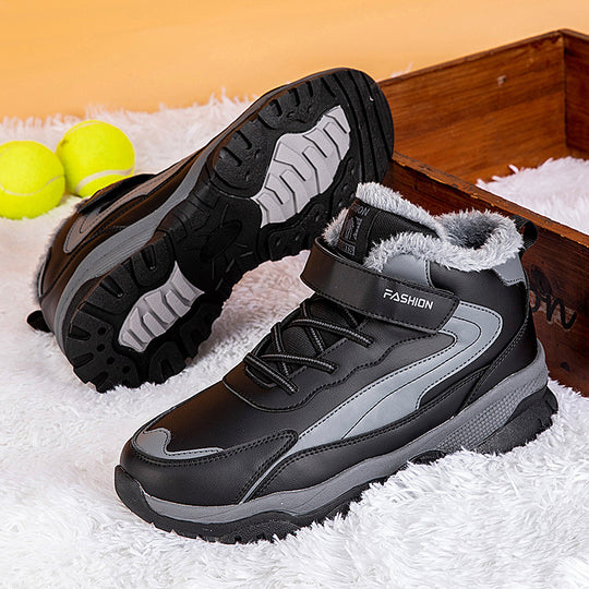 Damen Warm gefütterte Winterstiefel mit rutschfester Sohle und verstellbarem Klettverschluss R&B