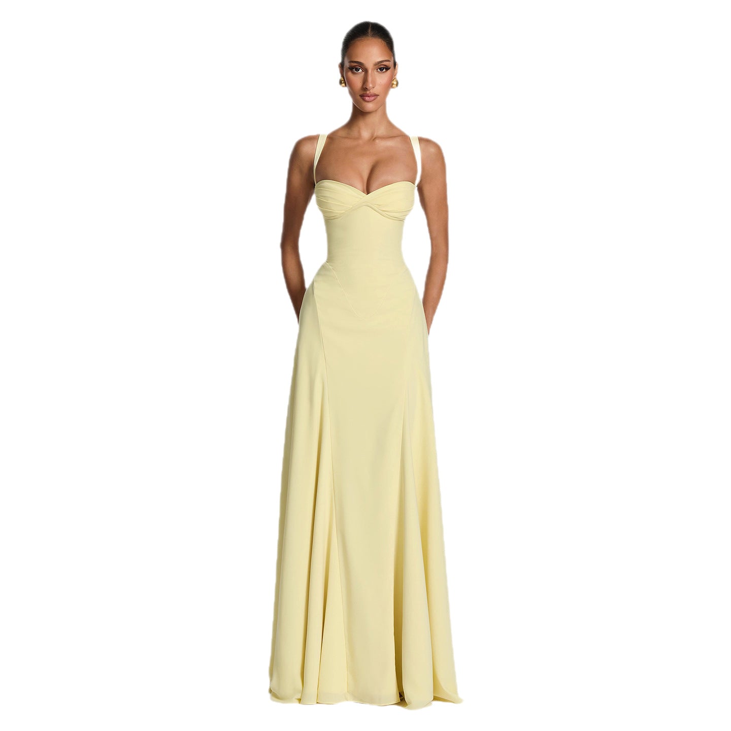 Damen Elegantes Abendkleid mit tailliertem Schnitt und verstellbaren Trägern R&B