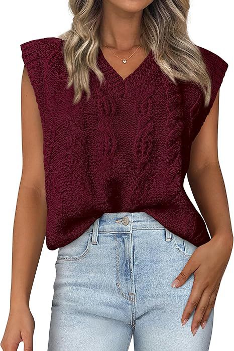 Damen Strickoberteil mit V-Ausschnitt und strukturiertem Muster R&B