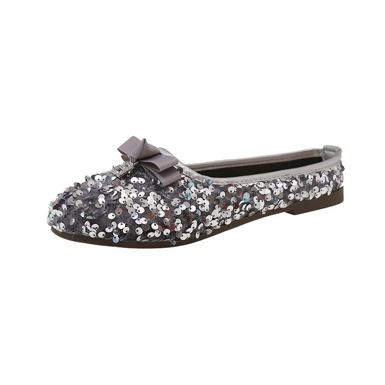 Damen Glitzernde Ballerinas mit Schleifenakzent R&B