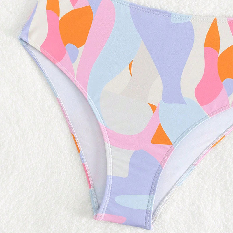Damen Bikini-Set mit verspieltem Schnitt und hohem Taillendesign R&B