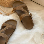 Damen Komfortable Riemensandalen mit verstellbarem Riemendesign und anatomisch geformtem Fußbett