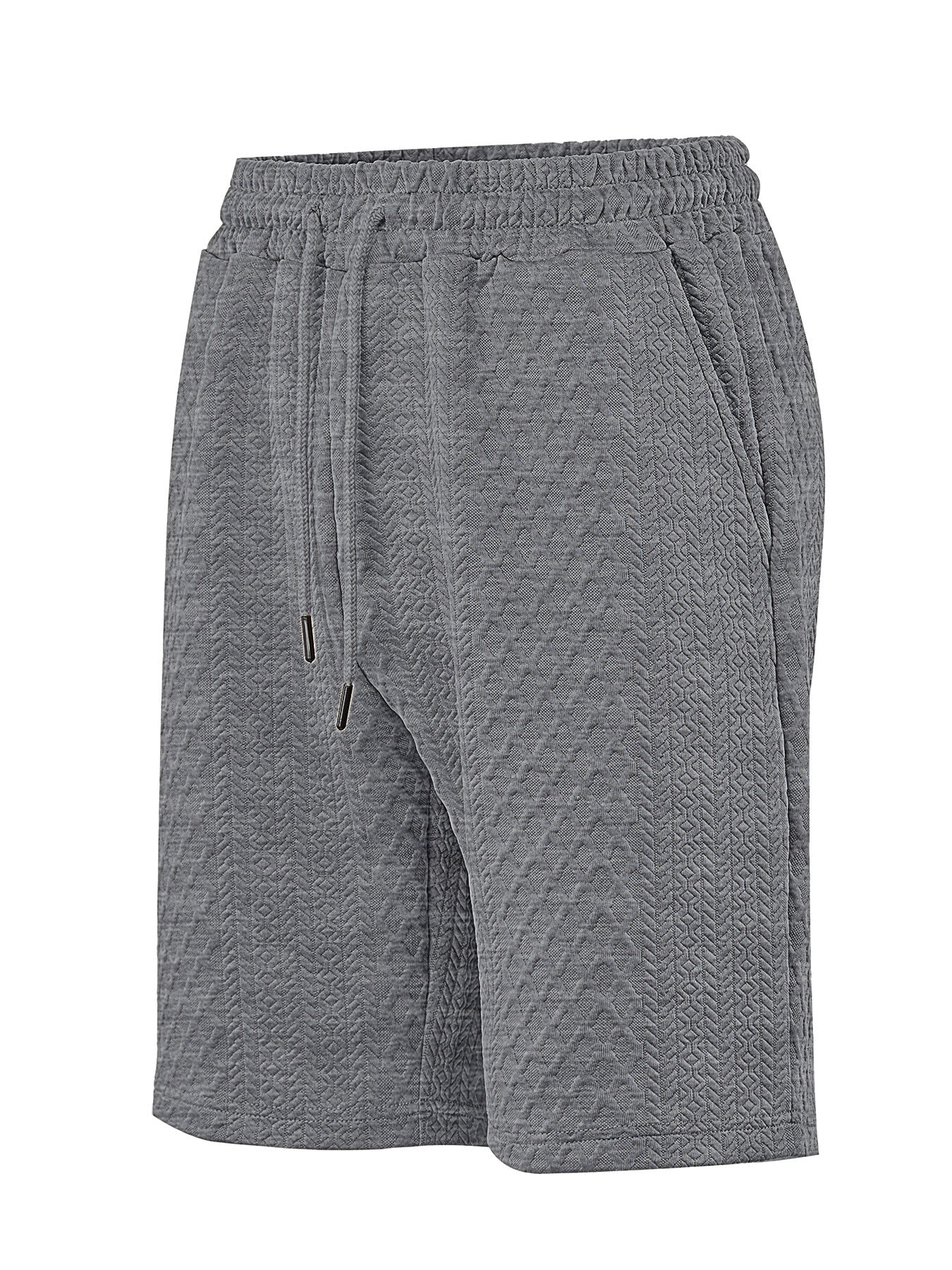 Herren nan strukturierte Lounge-Shorts mit Elastikbund Tunnelzug und seitlichen Eingrifftaschen R&B