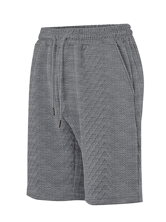 Herren nan strukturierte Lounge-Shorts mit Elastikbund Tunnelzug und seitlichen Eingrifftaschen R&B