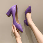 Damen elegante spitze Pumps mit tragbarem Blockabsatz R&B