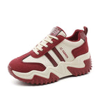 Damen Sportliche Chunky Sneakers mit rutschfester Sohle und atmungsaktiver Oberflächenstruktur R&B