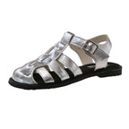 Damen Komfortable Sommer-Sandalen mit verstellbarem Schnallenverschluss und atmungsaktiven Riemen R&B