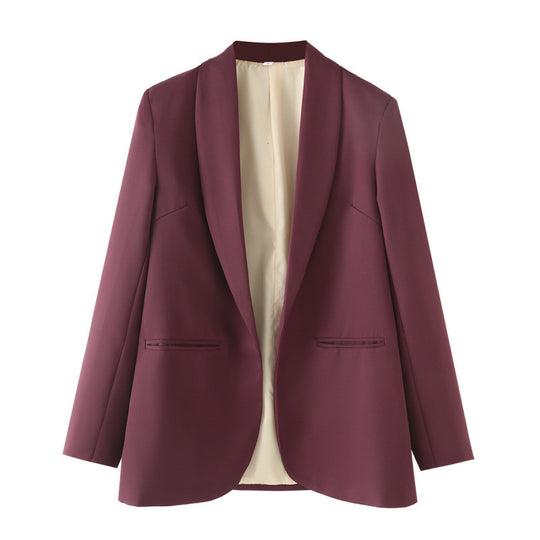 Damen eleganter Blazer mit einzigartigem Schnitt und Taschen R&B