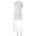 Damen Elegantes Cocktailkleid mit asymmetrischem Saum und Raffung R&B