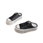 Damen Plateau Sneaker mit glänzenden Akzenten und modischem Schnürdesign R&B